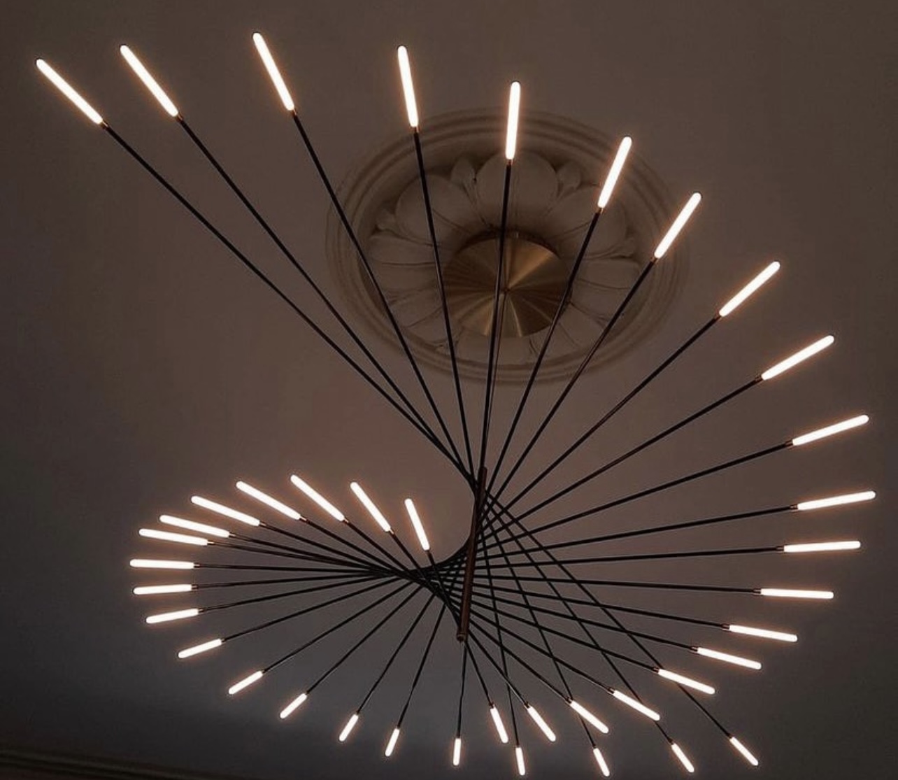 Decorative ceiling light installation by LJK Electrical in Surrey
